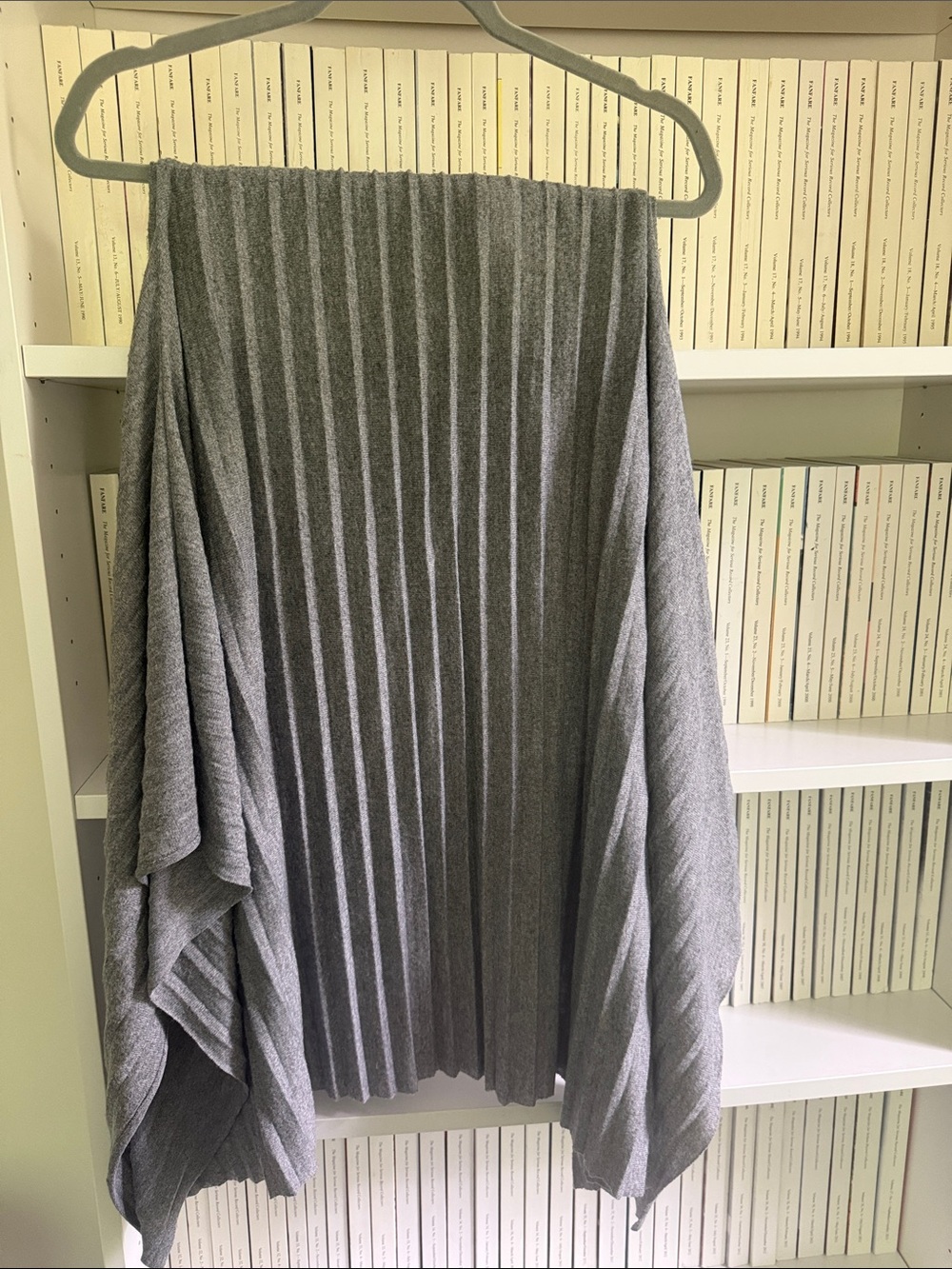 Zara Grey Pleated Midi Skirt